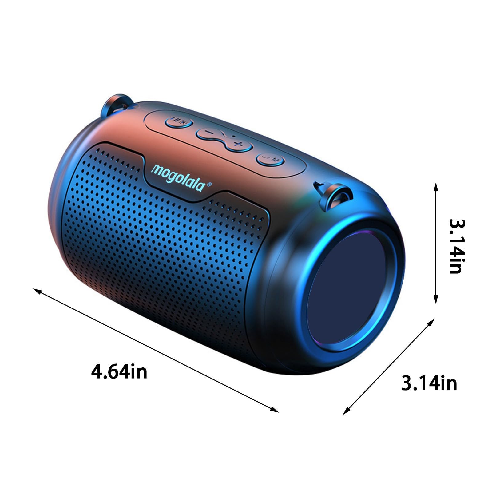 Portable Bluetooth Speaker with LED Lights - Wireless Stereo Sound, Rechargeable, Waterproof - Perfect for Outdoor, Travel, Party & Home Use