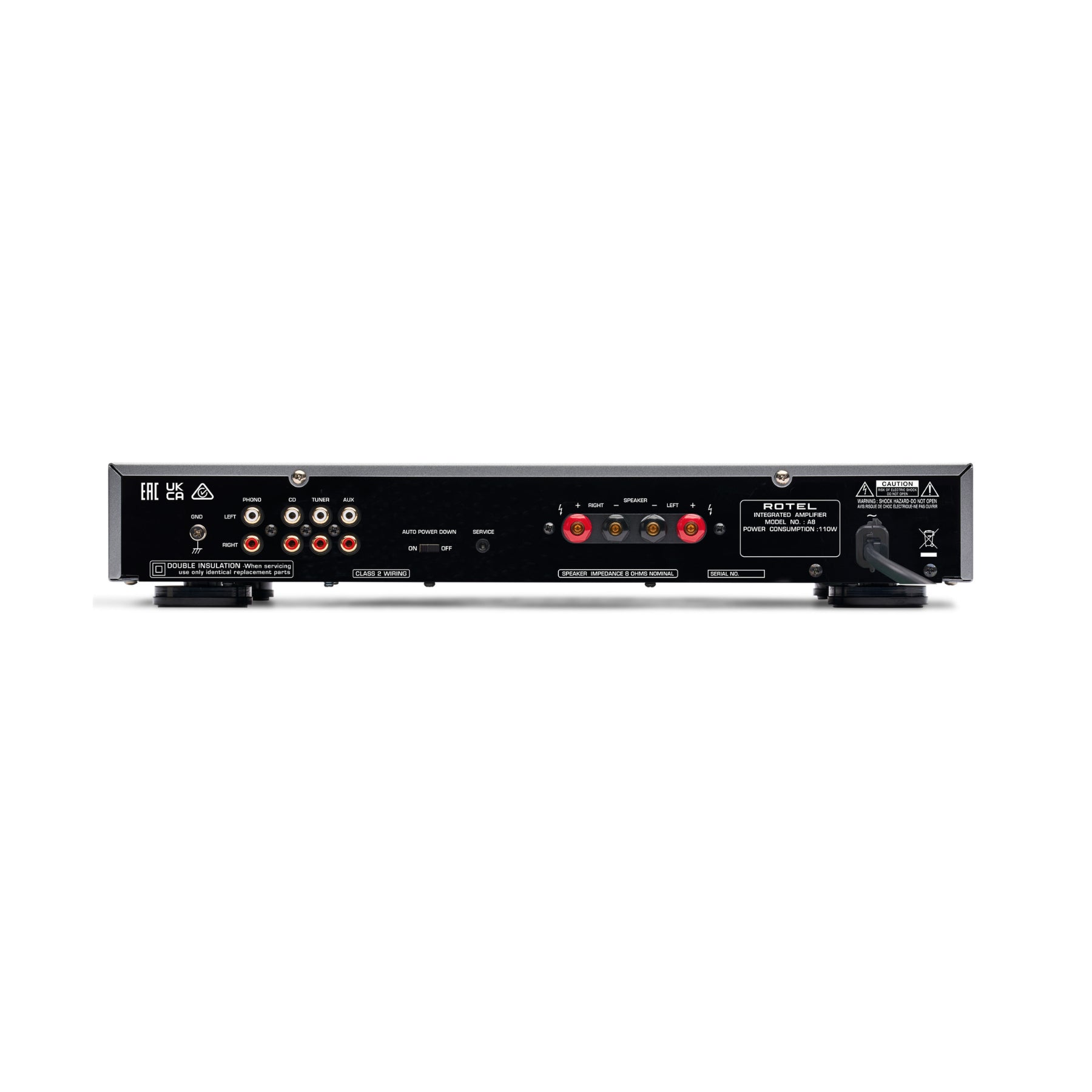 Rotel A8 Integrated Stereo Amplifier - Hi-Fi Audio System for Home Theater, Music Listening & Audiophile Enthusiasts