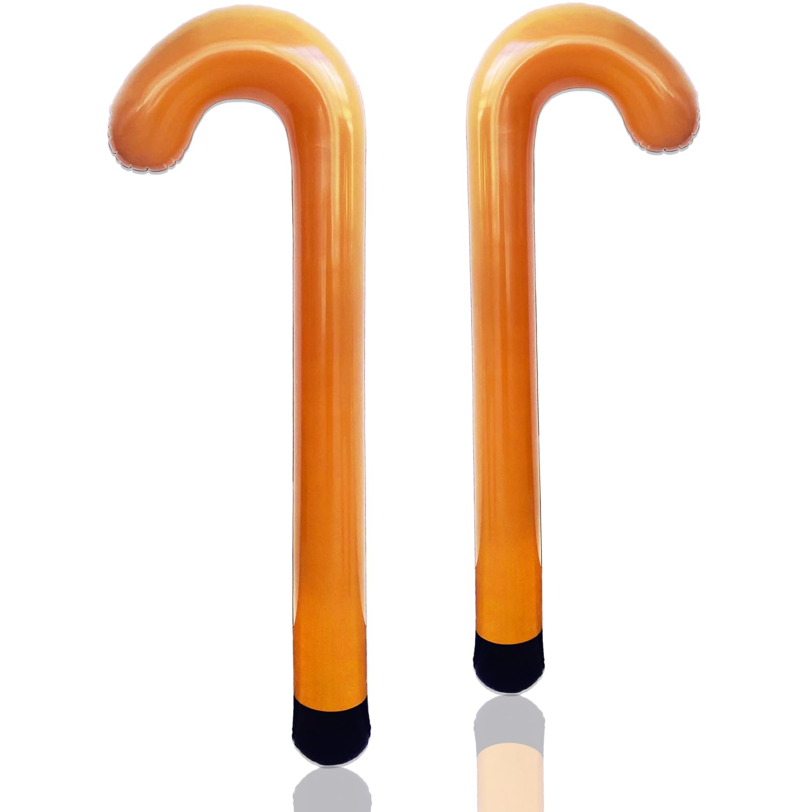 2 Pcs Large Inflatable Toy Canes - Funny Old Age Costume Props for Kids & Adults - Perfect for 100 Days of School, Senior Retirement Parties, Halloween Costumes, and Comedy Skits - Lightweight & Portable Party Accessories