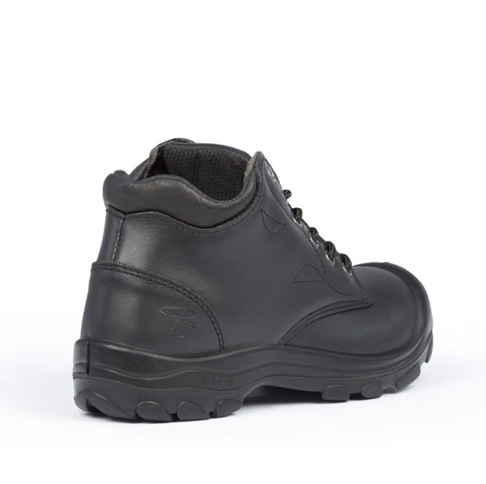 P&F S559 Women's 6-Inch Steel Toe Leather Work Boots - Black | OSHA Compliant Safety Shoes for Construction, Warehouse & Outdoor Work
