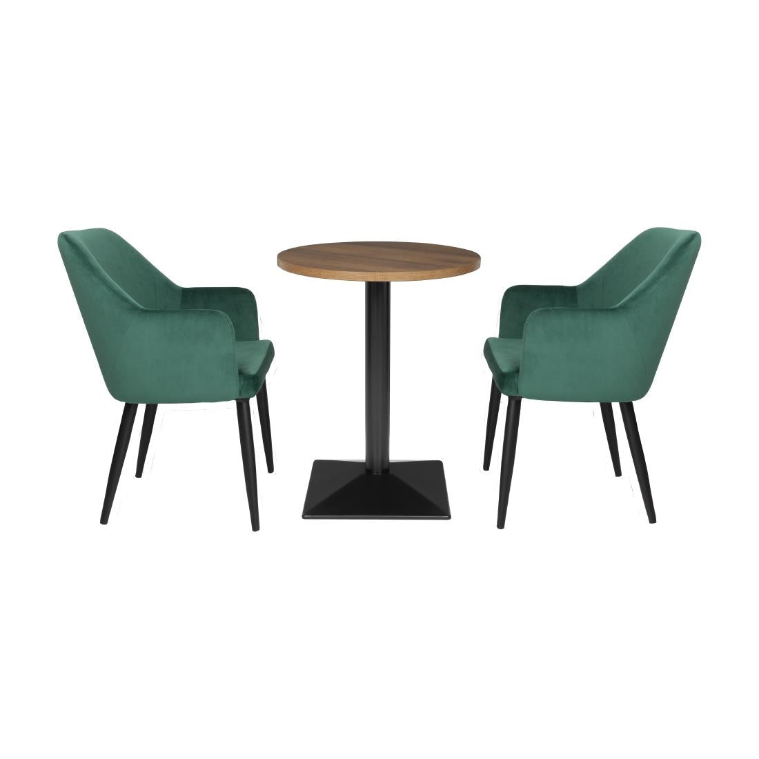 Bolero Complete Round Dining Table 600mm - Perfect for Small Spaces, Kitchens, and Outdoor Patios