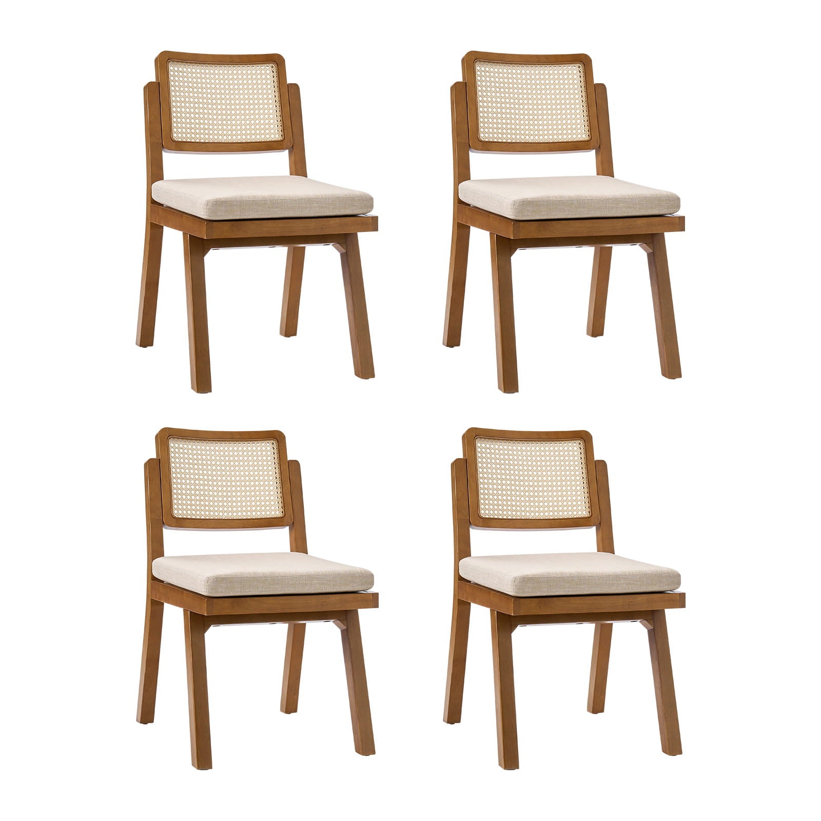 Elazar Modern Woven Rattan Dining Chair with Backrest - Indoor/Outdoor Use - Patio, Dining Room, Kitchen, Restaurant - Comfortable & Stylish Seating Solution