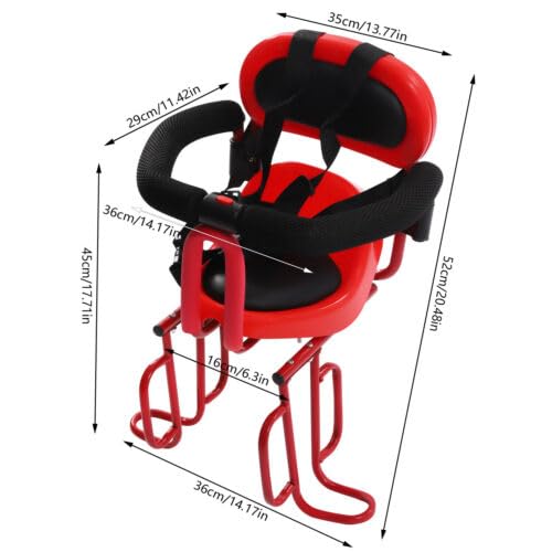 **Universal Rear Bike Seat for Kids & Toddlers - Safe & Comfortable Bicycle Child Carrier with Handrail, Footrest & Harness - Perfect for Family Rides & Outdoor Adventures**