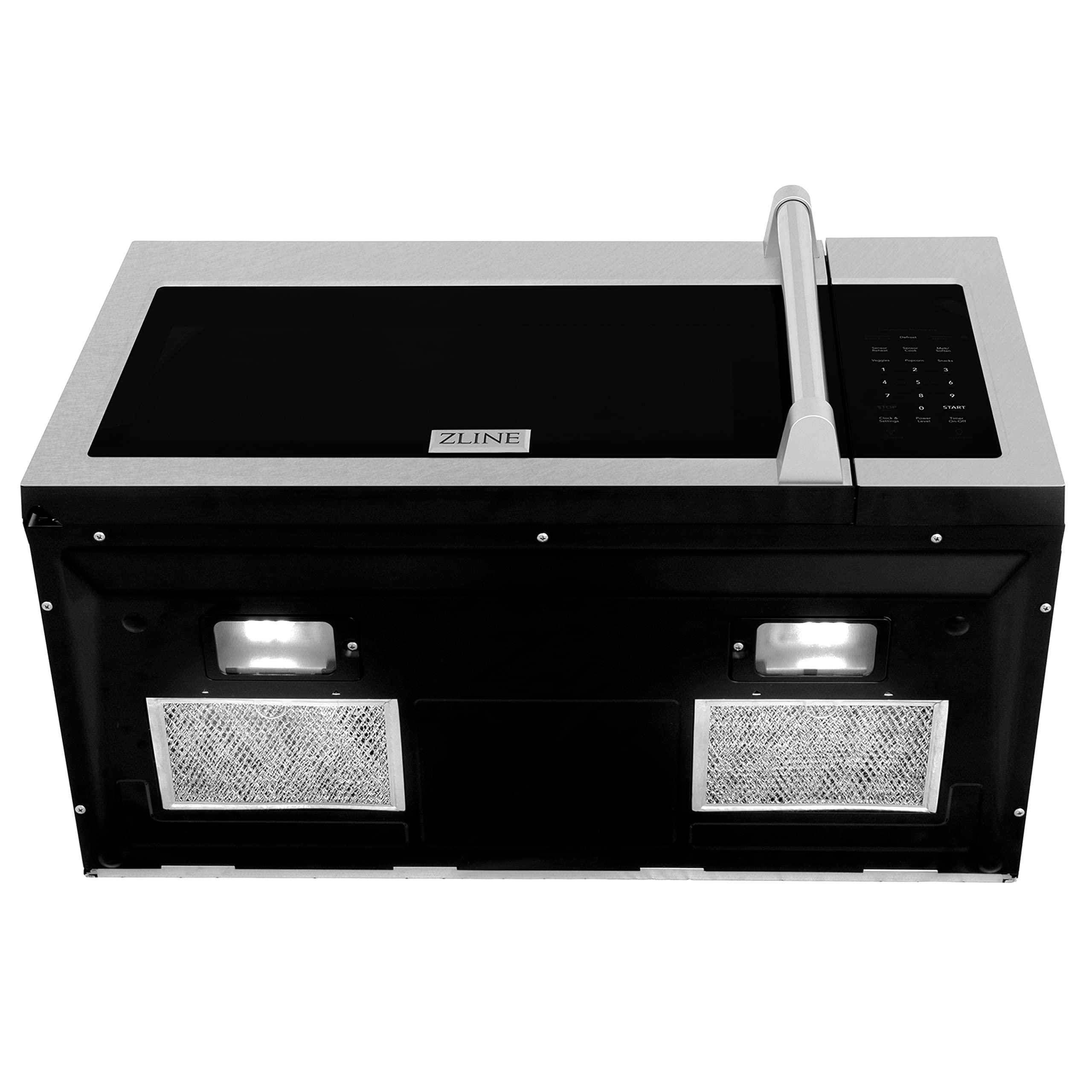 ZLINE 1.5 cu. ft. Over the Range Convection Microwave Oven - Fingerprint Resistant Stainless Steel, Traditional Handle & Sensor Cooking - Perfect for Small Kitchens & Modern Homes
