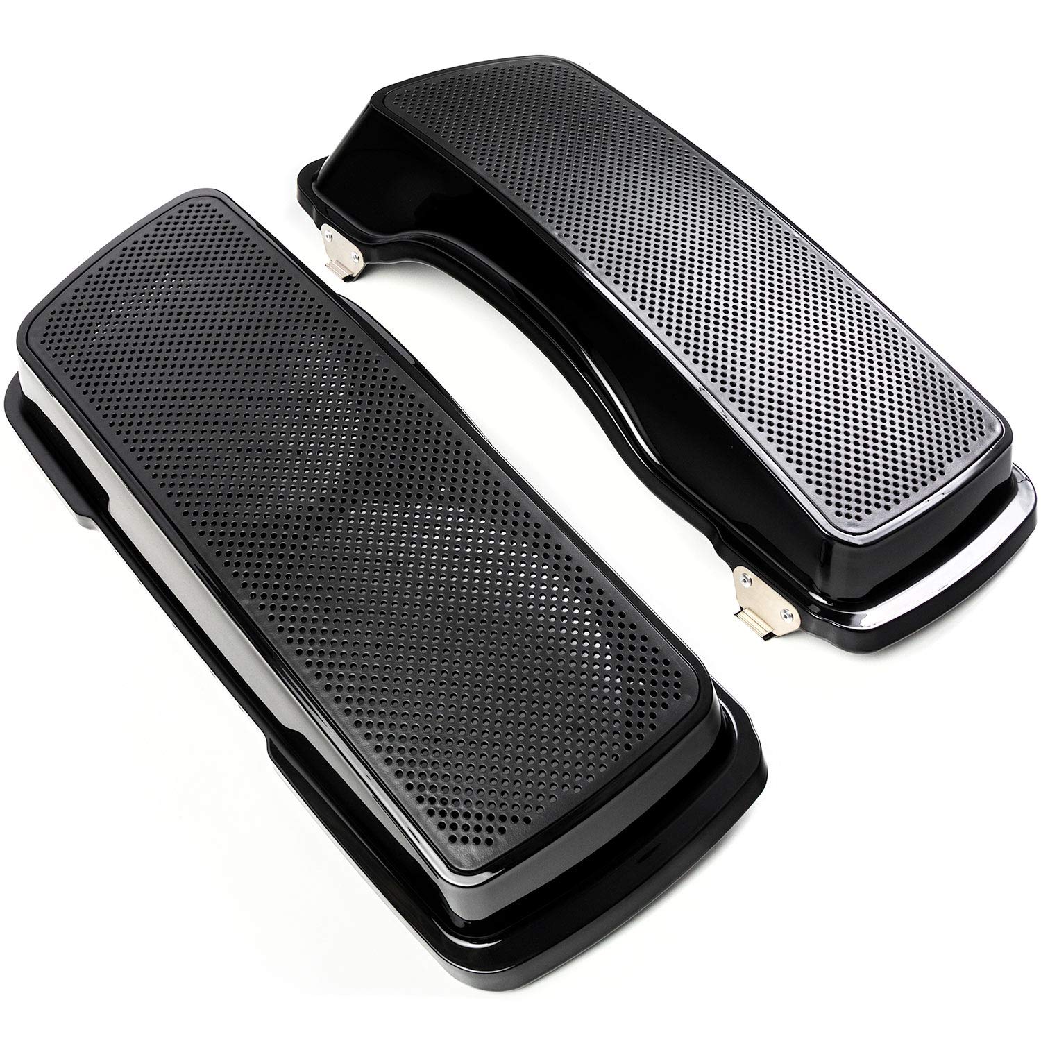 Krator Dual 6x9 Speaker Lids for Harley Davidson Road Glide (1993-2013) - Premium Replacement Saddle Bag Speaker Covers for Enhanced Motorcycle Audio Experience
