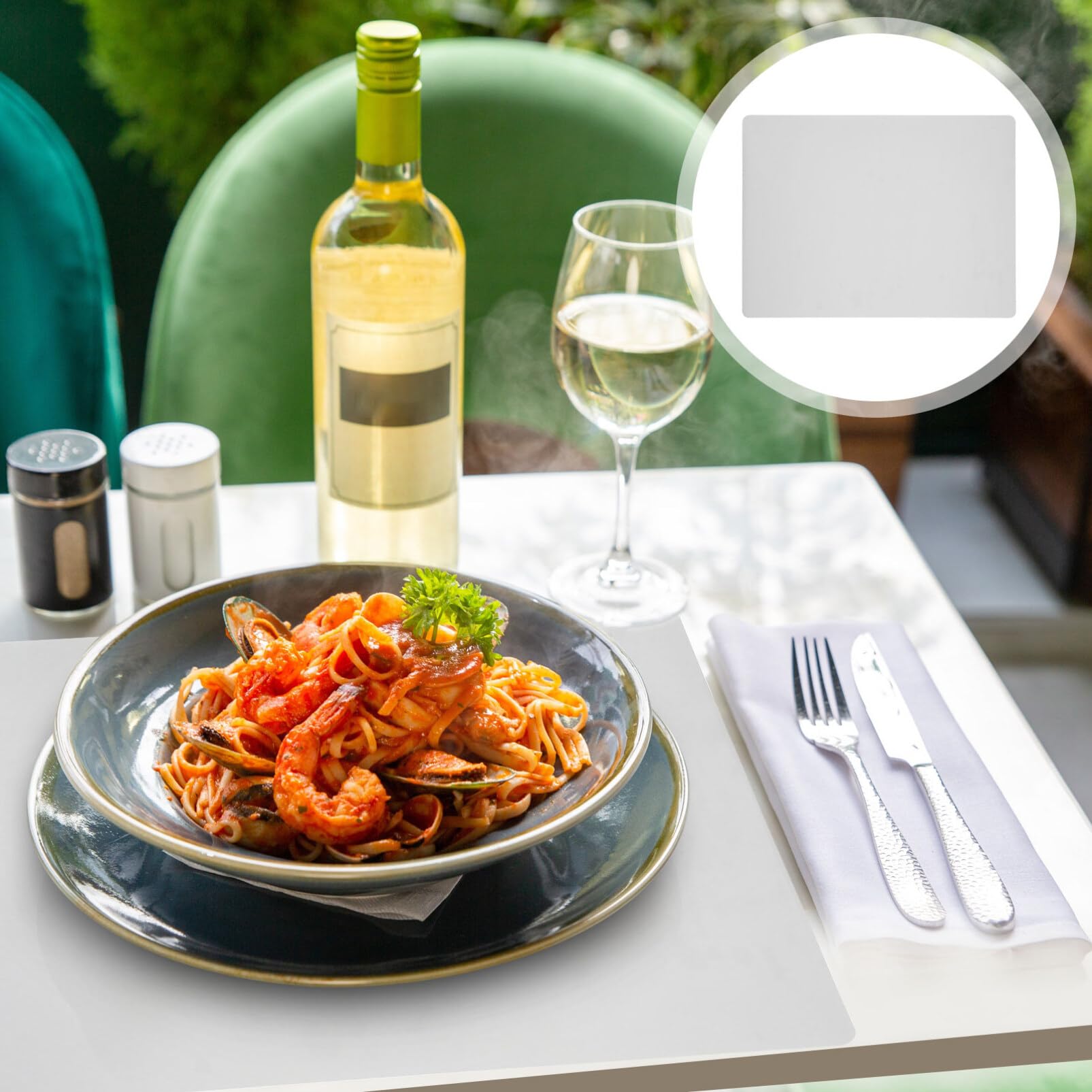 HEMOTON 4-Pack Non-Slip Silicone Placemats - Waterproof & Heat-Resistant Table Mats for Dining, Kitchen, Patio - Easy Clean Indoor/Outdoor Use for Parties, Picnics & Daily Meals