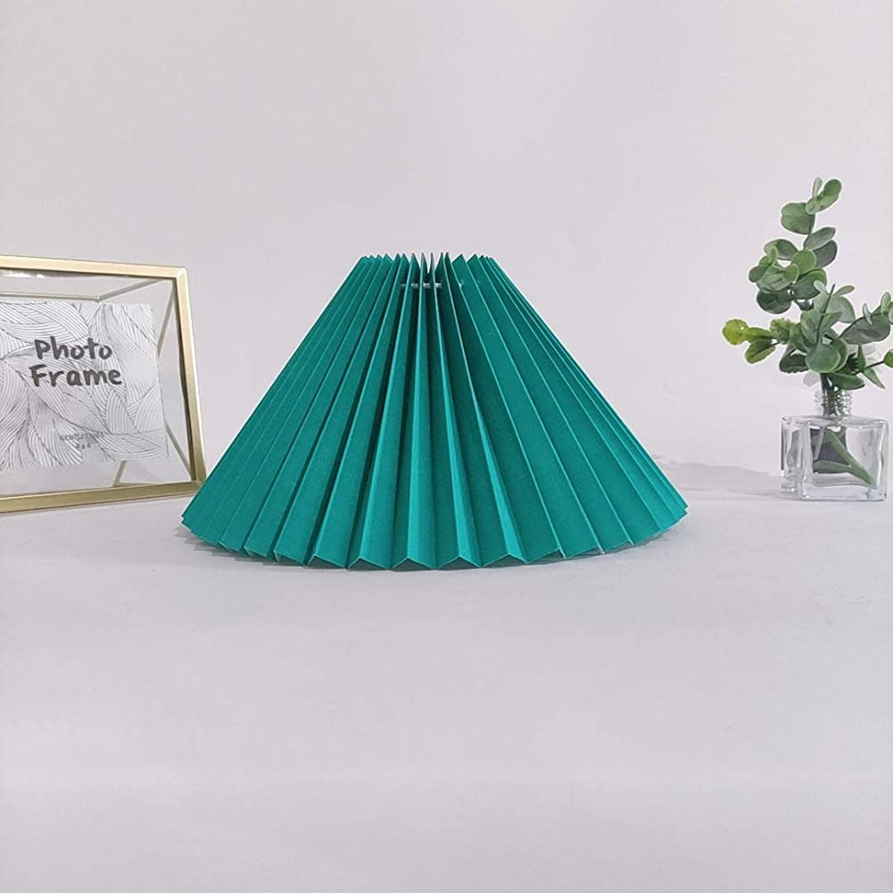 2023 E27 Fabric Lampshade - DIY Pleated Lamp Shade for Bedside, Wall, Table & Floor Lights - Green Home Decor for Living Room & Bedroom