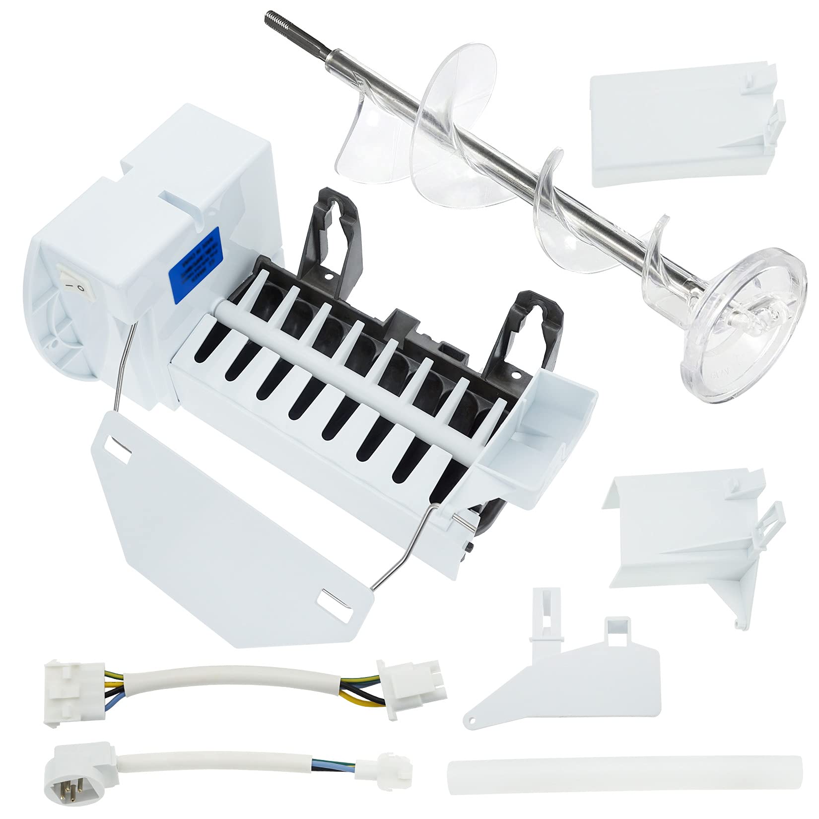 GE Refrigerator Ice Maker Kit WR30X10093 & Auger WR17X11705 WR17X11939 - Compatible with WR30X10061, WR30X0327 - Perfect for GE Fridge Ice Replacement & Repair at Home