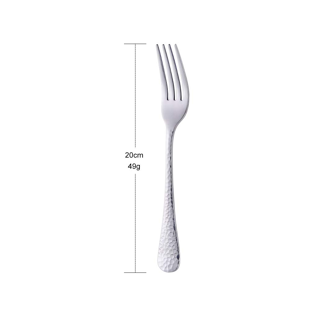 12-Piece Stainless Steel Dinner Forks Set - 8-Inch for Home, Hotel & Restaurant Use