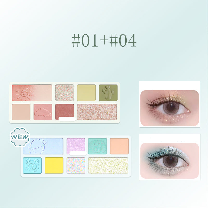 Shedella Egyptian Doll 8-Color Eyeshadow Palette - Highly Pigmented Makeup Kit for Day & Night Looks - Perfect for Parties, Weddings & Special Occasions
