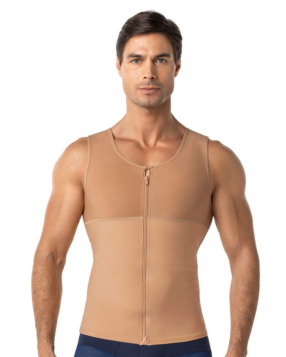 LEO Men's Vest Shapewear - Posture Corrector & Back Support Body Shaper for Workout, Office & Daily Wear