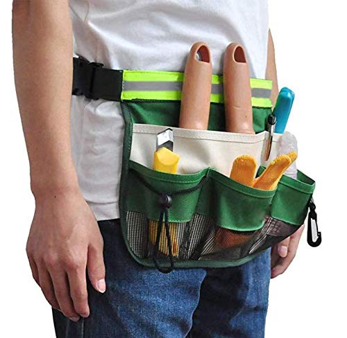 Durable Gardening Tools Belt with Waist Bag - Heavy Duty Hanging Pouch for Garden Tools Organizer | Perfect for Landscaping, Planting & Outdoor Yard Work