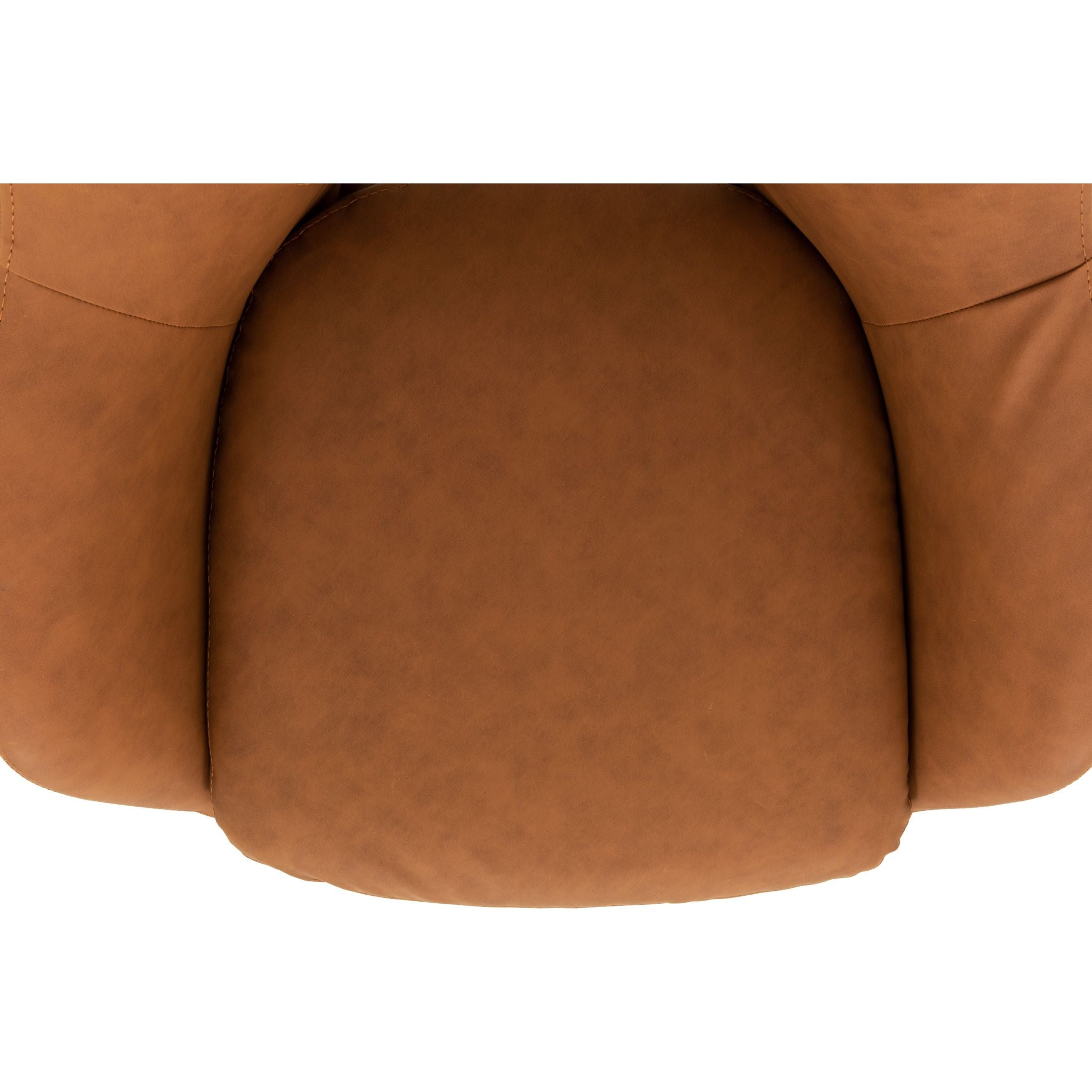 Amaze Upholstered Side Chair - Cognac Brown Leather Accent Chair for Living Room, Dining Room & Office (D620118723SHCS) | Mid-Century Modern Design with Wooden Legs | Perfect for Home Decor & Small Spaces