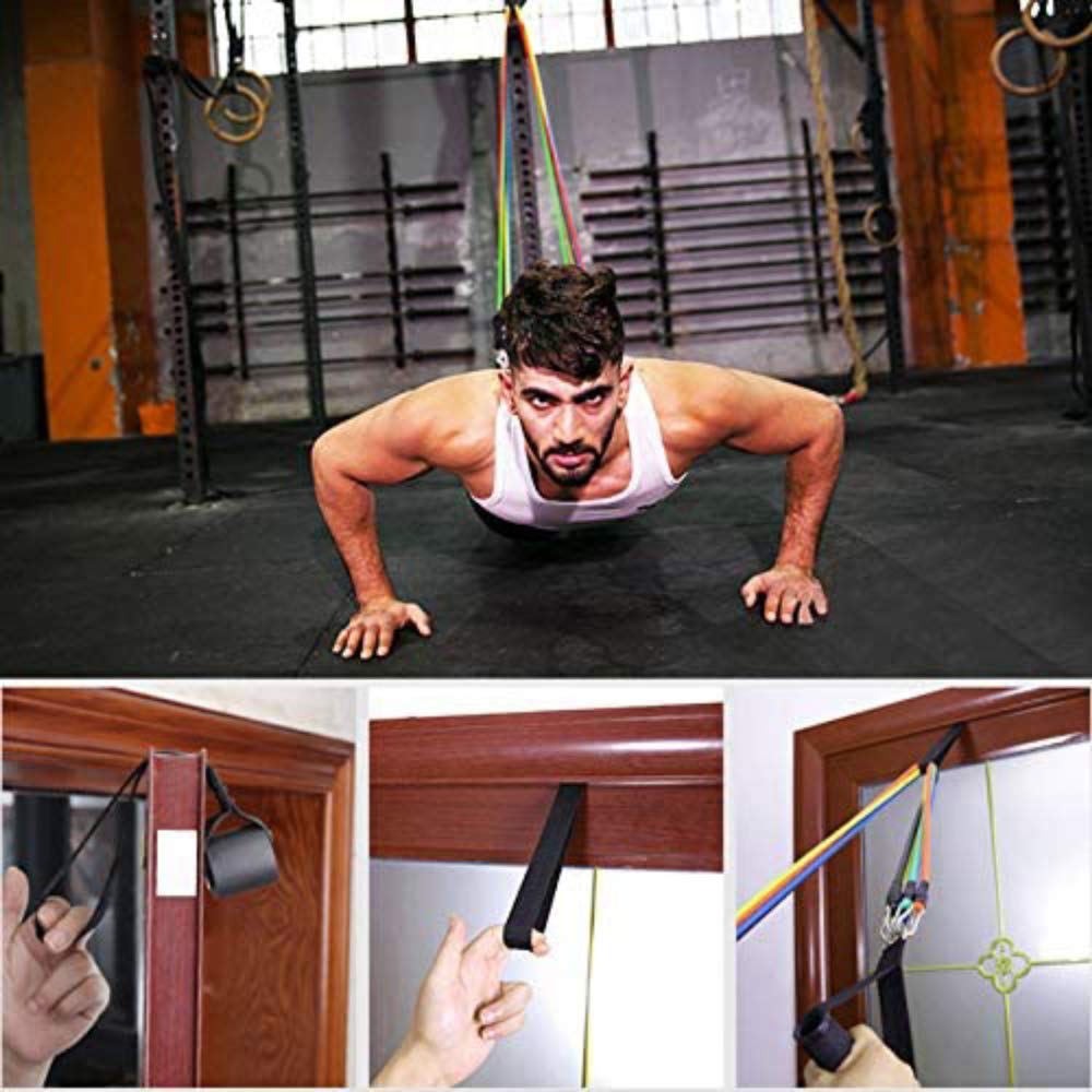 11-Piece Pull Rope Tension Band Set - Resistance Bands & Exercise Loops for Yoga, Home Workouts, Strength Training - Includes Carrying Case for Gym & Travel Fitness