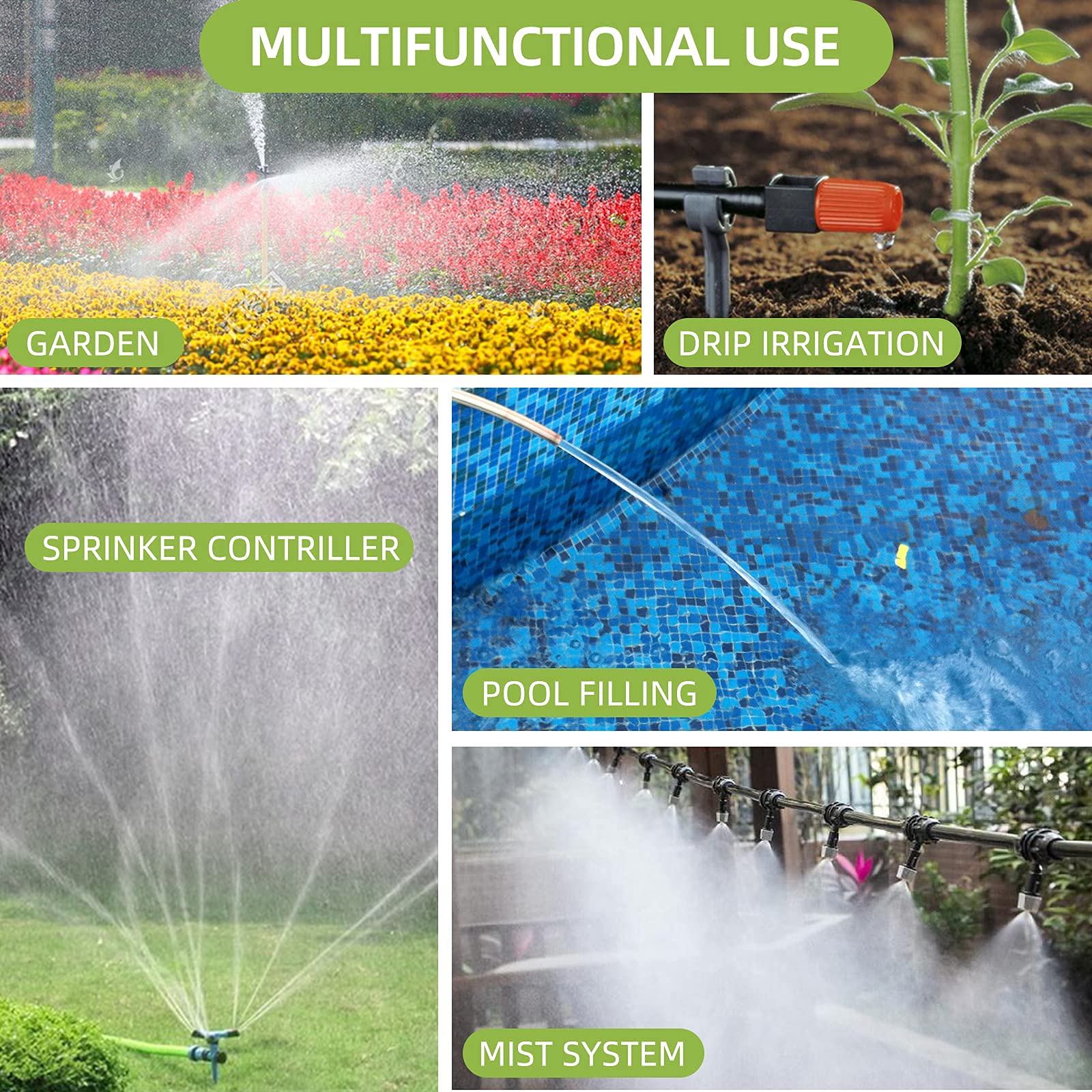 Smart Sprinkler Timer with Rain Sensor - 6 Irrigation Modes, Manual/Automatic/ Rain Delay Watering System for Garden, Lawn & Outdoor Plants - Perfect for Efficient Watering & Conservation