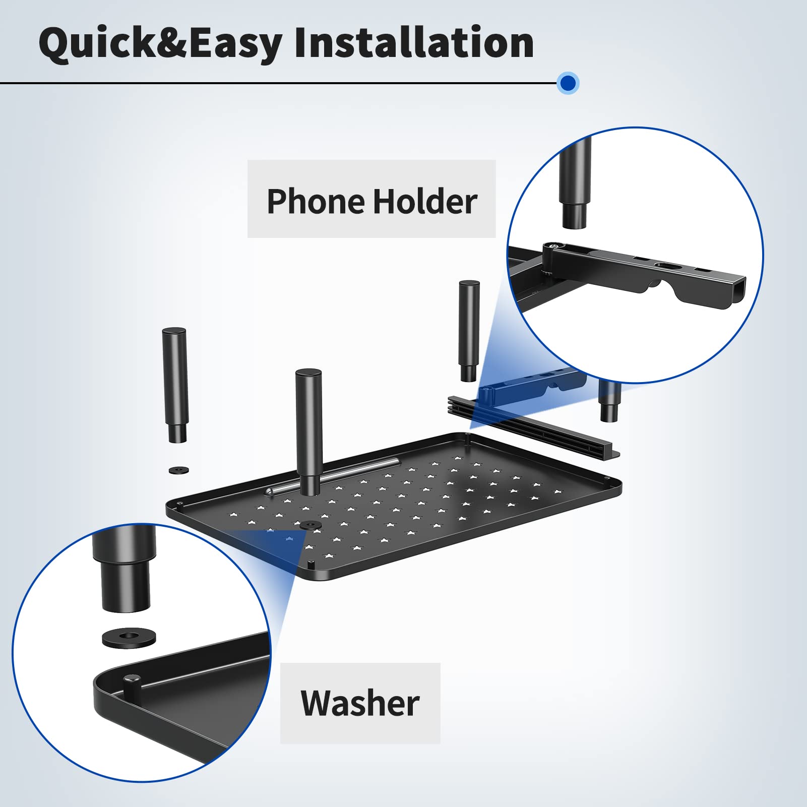 Zimilar 2 Pack Monitor Stand - 3 Height Adjustable Metal Riser with Star Mesh Design for Computer, Laptop, iMac, Printer | Dual Monitor Setup for Home & Office Workspace | Ergonomic Desk Organizer for Better Posture & Productivity