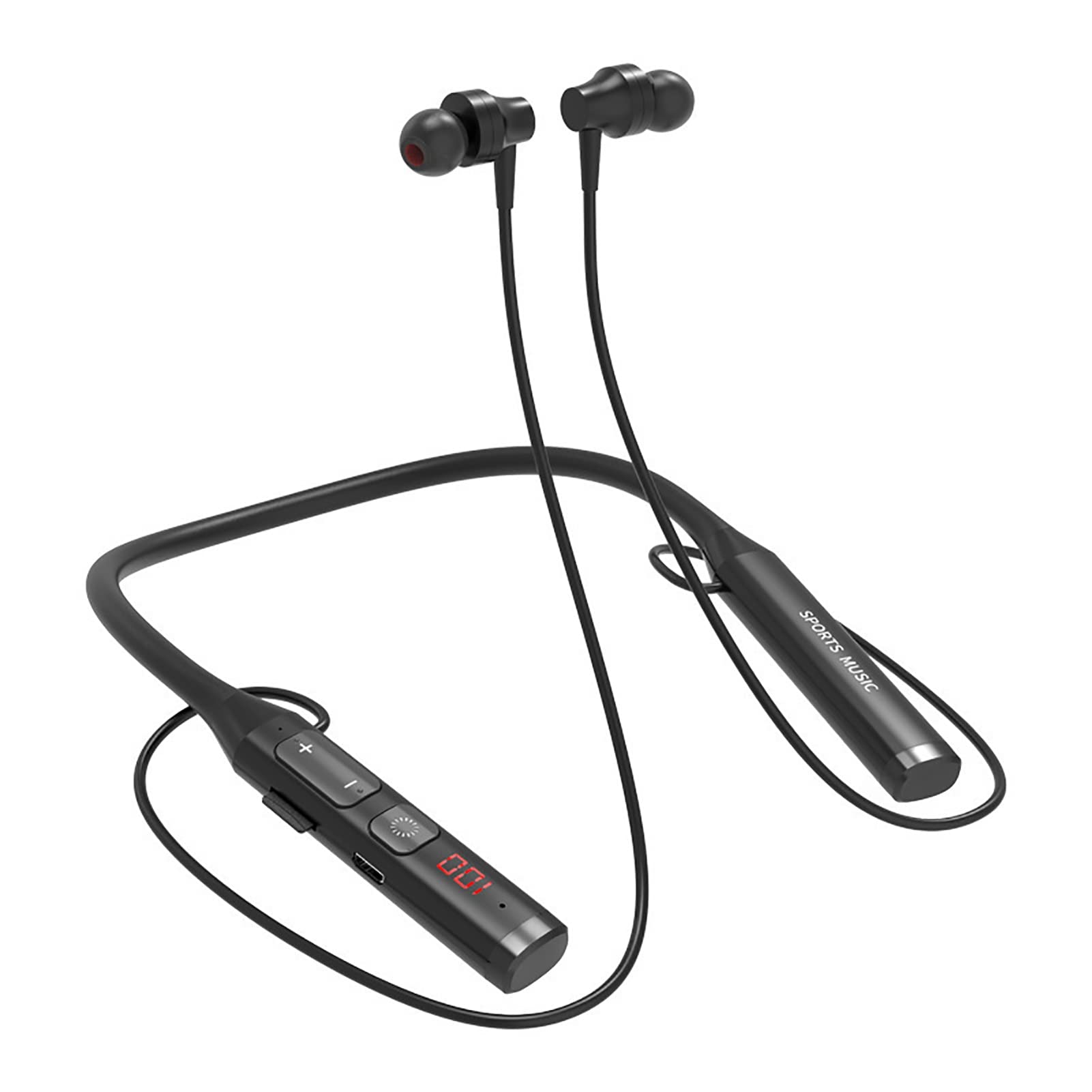 Wireless Bluetooth Headphones with Auto Pairing, Stereo Surround Sound & Magnetic Design for Gaming, Calls - Black | Perfect for Workouts, Commuting & Online Meetings