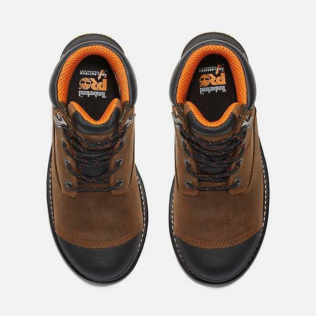 Men's Boondock 6 Composite Toe Waterproof Work Boots - Steel Toe Safety Shoes for Construction, Warehouse & Outdoor Work - Durable & Comfortable Work Boots for Men