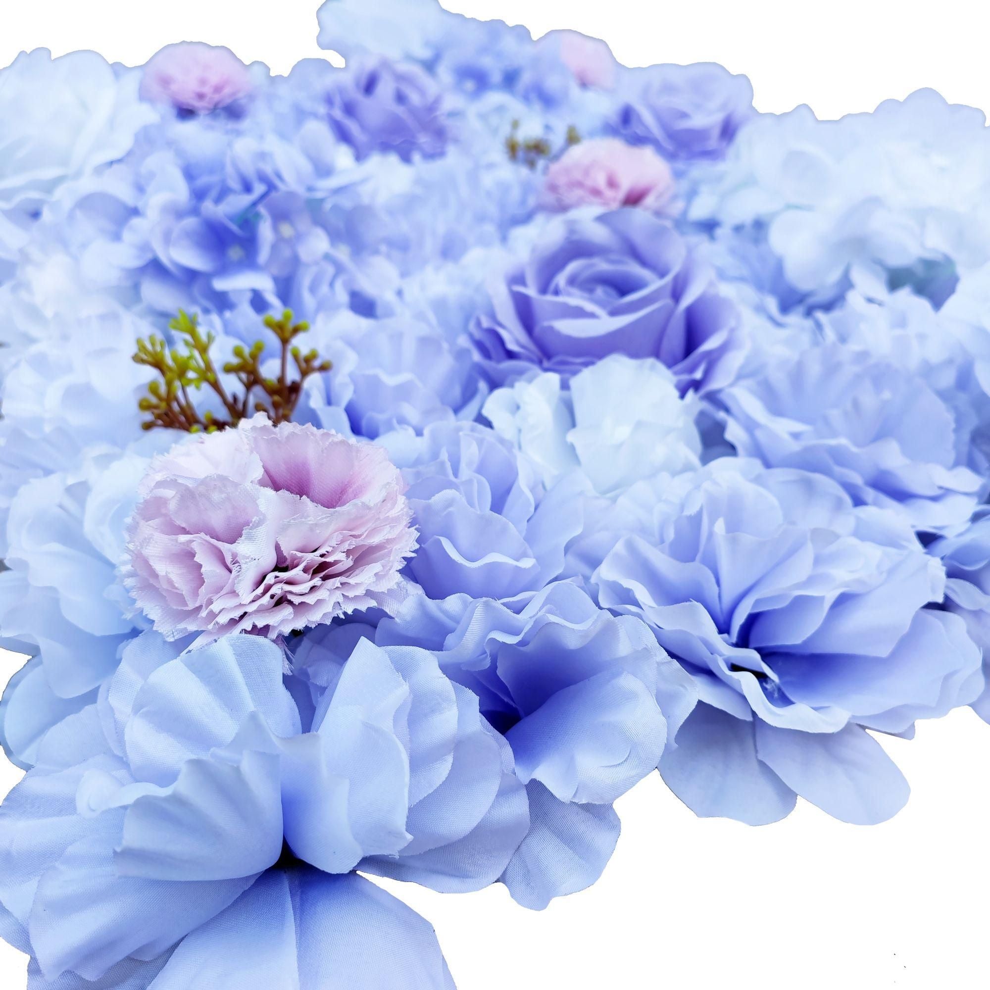 Artificial Flower Wall Backdrop Panel - 40cm x 60cm Mixed Lilac Flowers for Wedding, Party & Home Decor