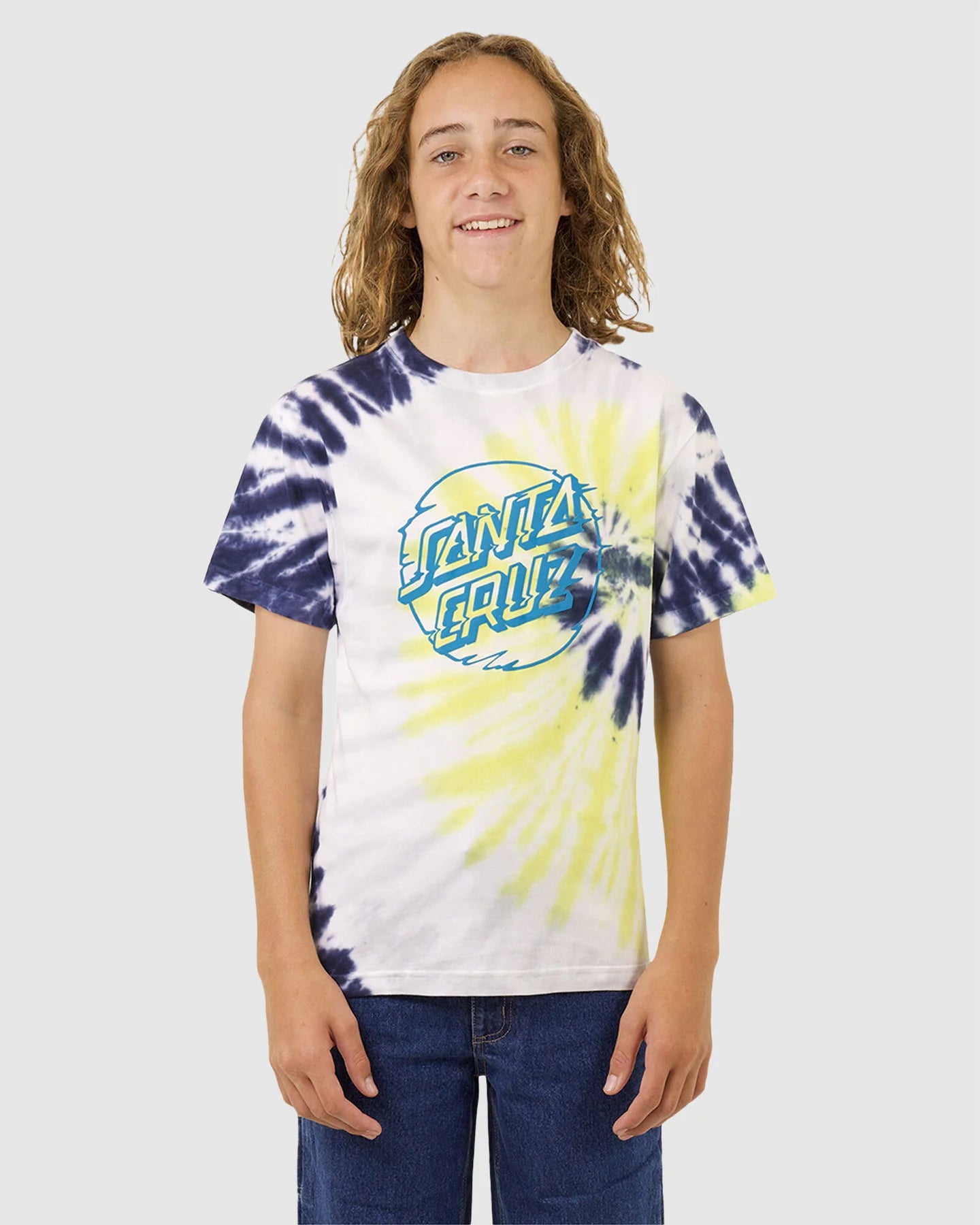 Santa Cruz Vivid Dot Mono Front Boys T-Shirt - Cool Graphic Tee for Kids - Perfect for Casual Wear, School & Outdoor Activities