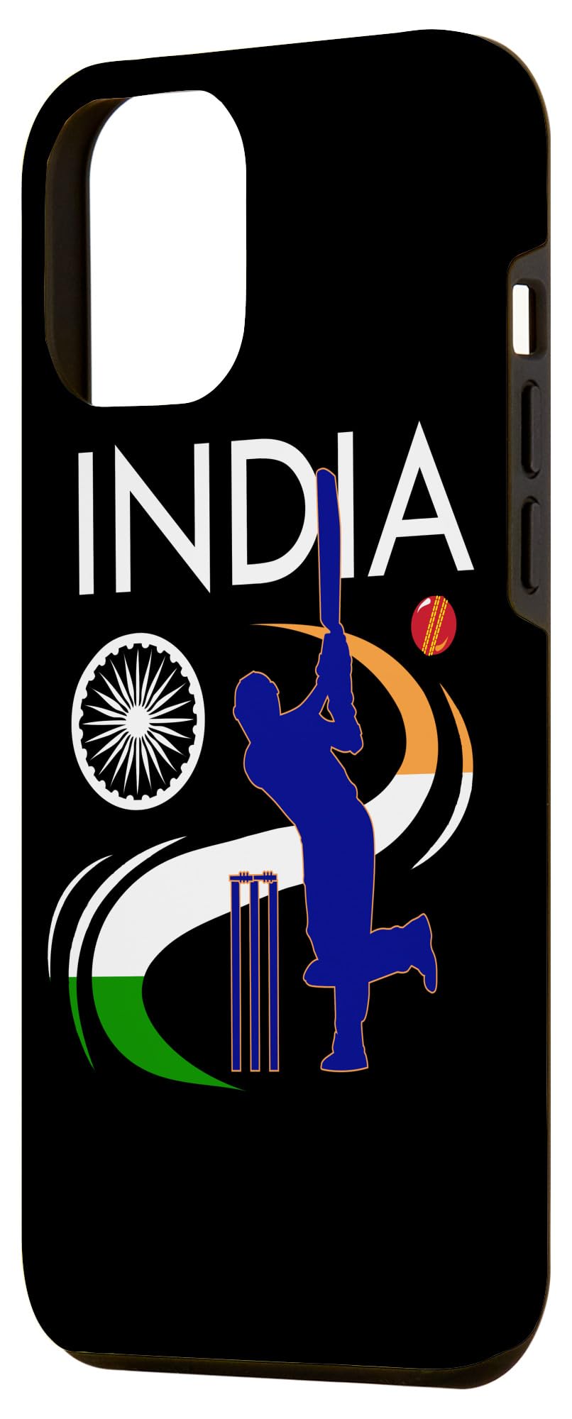iPhone 12 Pro Max Case with Indian Flag Design - Cricket Inspired Ashoka Chakra Phone Cover | Perfect for Cricket Fans & Patriotic Style (Fits 6.7-inch Model) - Great for Cricket Matches, National Holidays & Everyday Protection