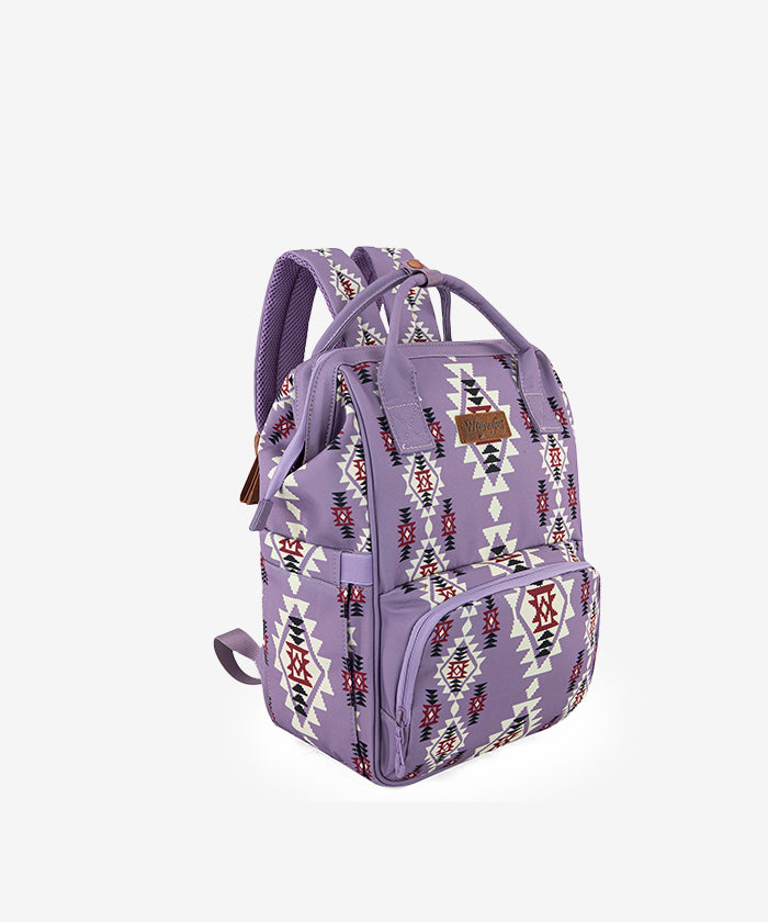 Wrangler Aztec Southwestern Print Diaper Bag - Stylish Baby Essentials Organizer for Travel, Outings & Daily Use