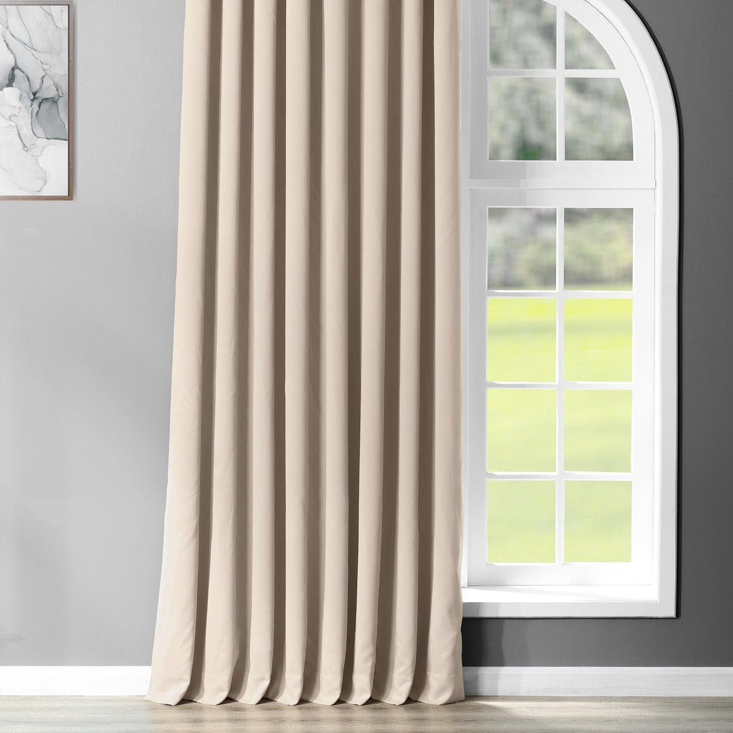 Eggnog Extra Wide Grommet Blackout Curtains for Bedroom - Thermal Insulated Window Drapes for Living Room, Nursery & Home Decor