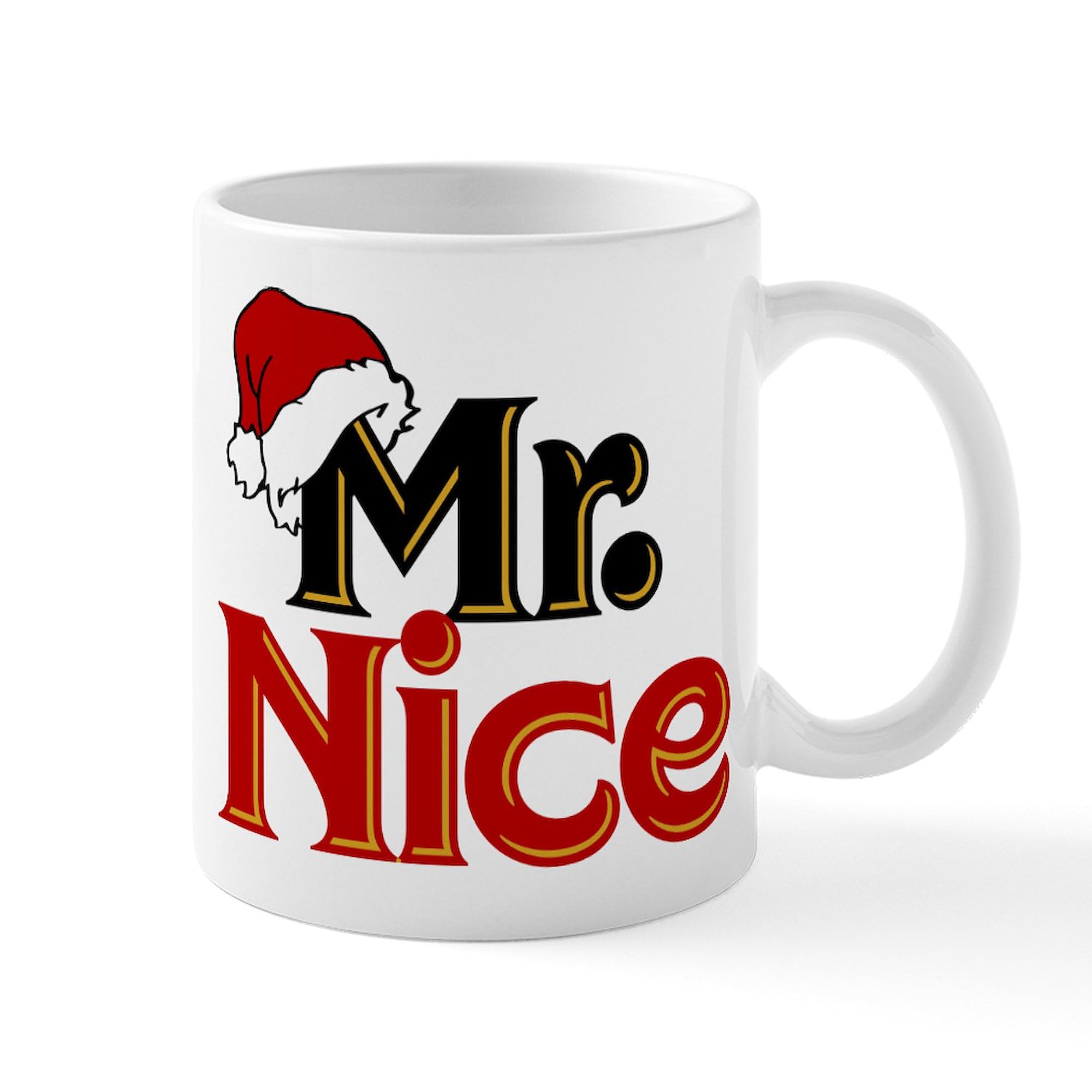 Christmas Mr Nice 11 oz (325 ml) Ceramic Coffee Mug - Holiday Gift for Coffee Lovers, Perfect for Christmas Morning & Office Use
