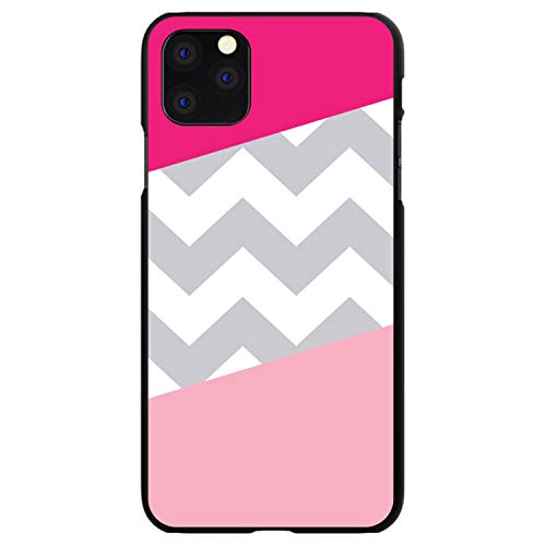 Hot Pink Block Grey Chevron On Black Case