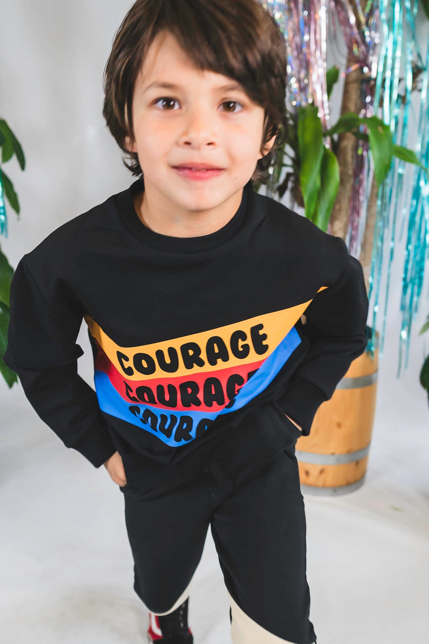 Courage French Terry Sweater for Toddlers - Unisex Cotton Pullover for Boys & Girls | Perfect for Playdates, Preschool & Cozy Family Outings