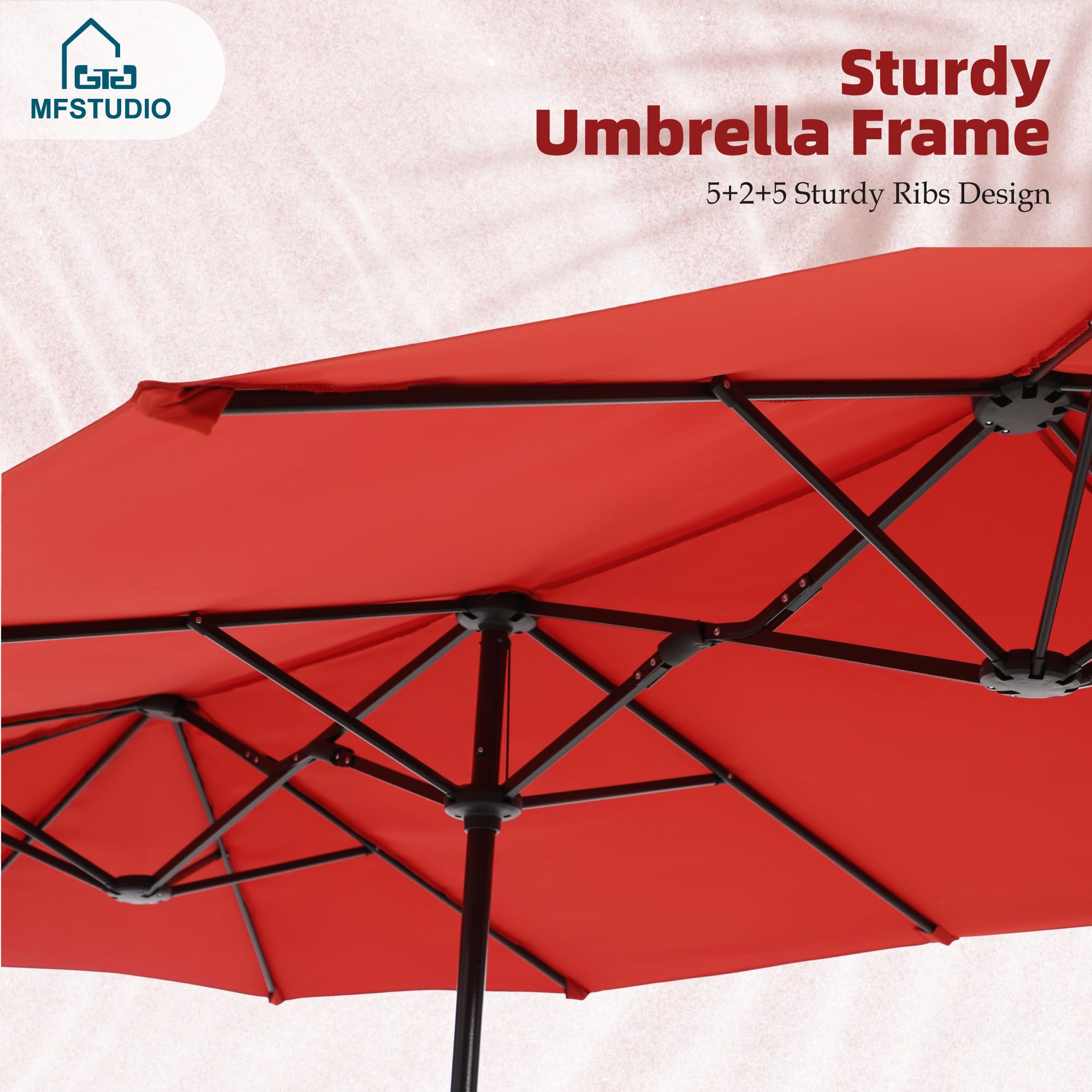 MFSTUDIO 8-Piece Rattan Patio Dining Set for 6 with Umbrella - Perfect for Outdoor Entertaining