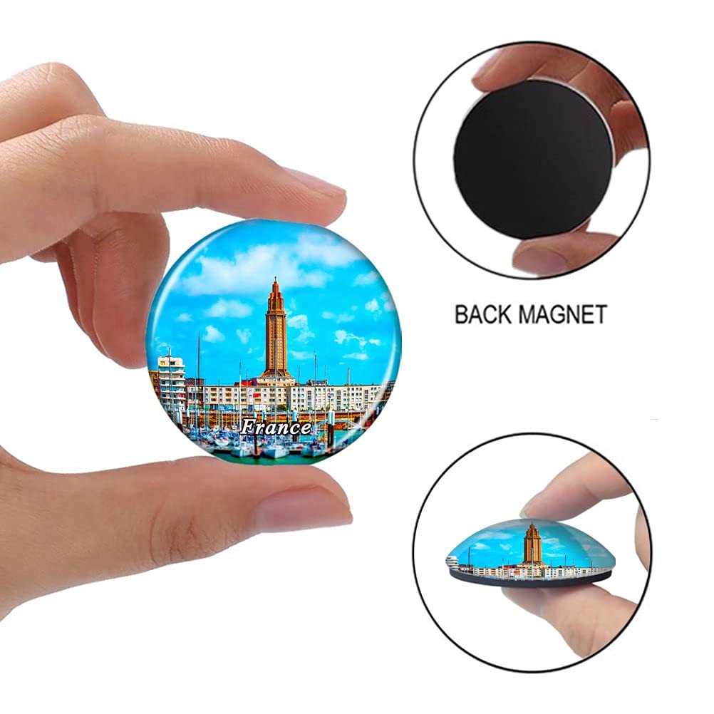 France Le Havre Fridge Magnet - Decorative Travel Souvenir, Strong Refrigerator Sticker for City Tourism Collection | Perfect Gift for Travel Lovers & Home Decor