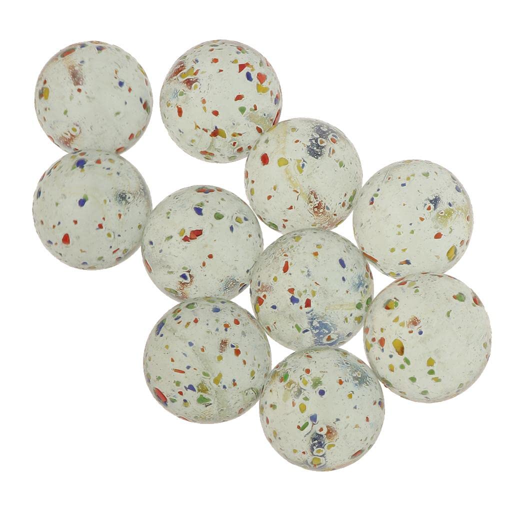 FAKEME 10-Pack 25mm (0.98 Inch) Glass Marbles Set - Classic Kids Toy for Marble Games, Collectibles & DIY Crafts - Perfect for Children's Playtime, Home Decor & Educational Activities