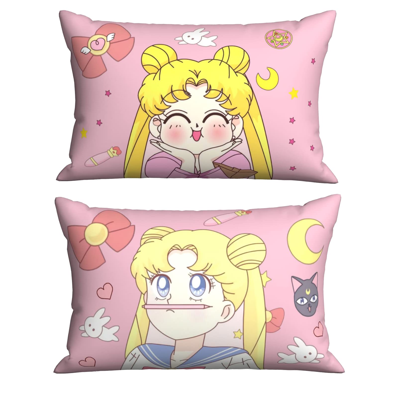 Soft Girls Pillowcase Set of 2 - Standard/Queen Size 20x30 Inches - Cute Floral Pillow Covers with Wrinkle Resistant & Ultra Soft Fabric - Perfect for Kids Bedroom, Dorm Decor or Gift Giving