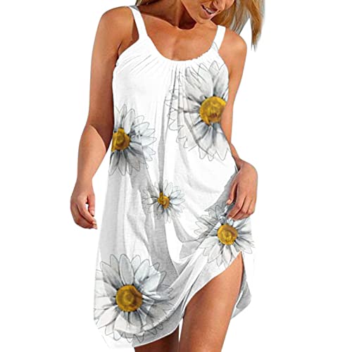 Gibobby Women's Floral Printed Plus Size Summer Sundress - Sleeveless Casual Boho Beach Tank Dress for 2022 | Perfect for Vacations, Pool Parties & Outdoor Adventures