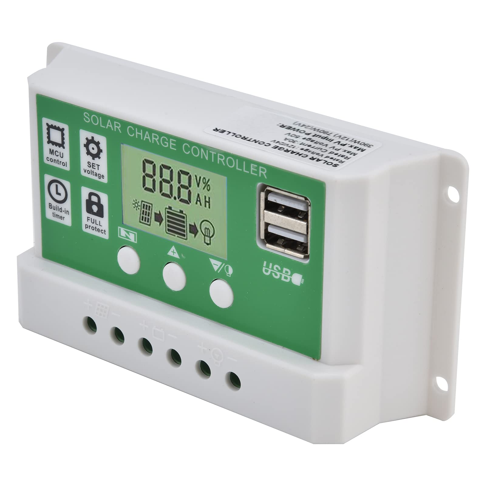 30A Solar Charge Controller - MPPT Smart Regulator for Home, Industry & Commercial Solar Panels | Perfect for Off-Grid Power Systems & RV Solar Kits