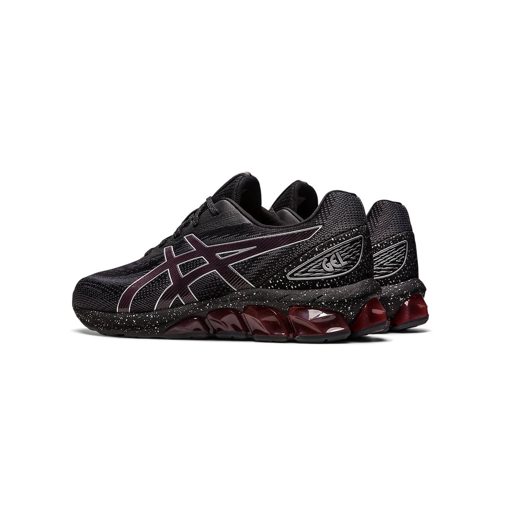 ASICS GEL-QUANTUM 180 VII Running Shoes for Men - Black/Cayenne - Lightweight Cushioned Sneakers for Jogging, Gym Workouts & Daily Wear