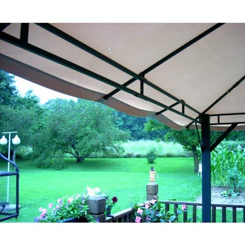 14x14 Square Replacement Canopy Top Cover - RipLock 350 Waterproof Outdoor Shade for Patio, Deck, and Garden Protection