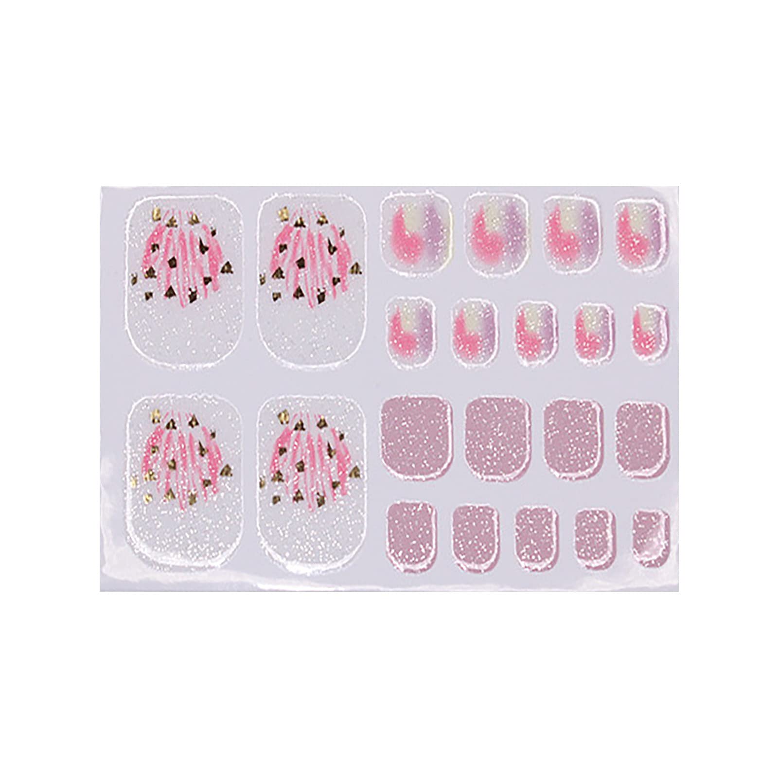 Fashionable Foot Stickers for Kids - Colorful Nail Strips & Tear-Resistant Nail Art (One Size) - Perfect for Parties, DIY Nail Designs & Street Style