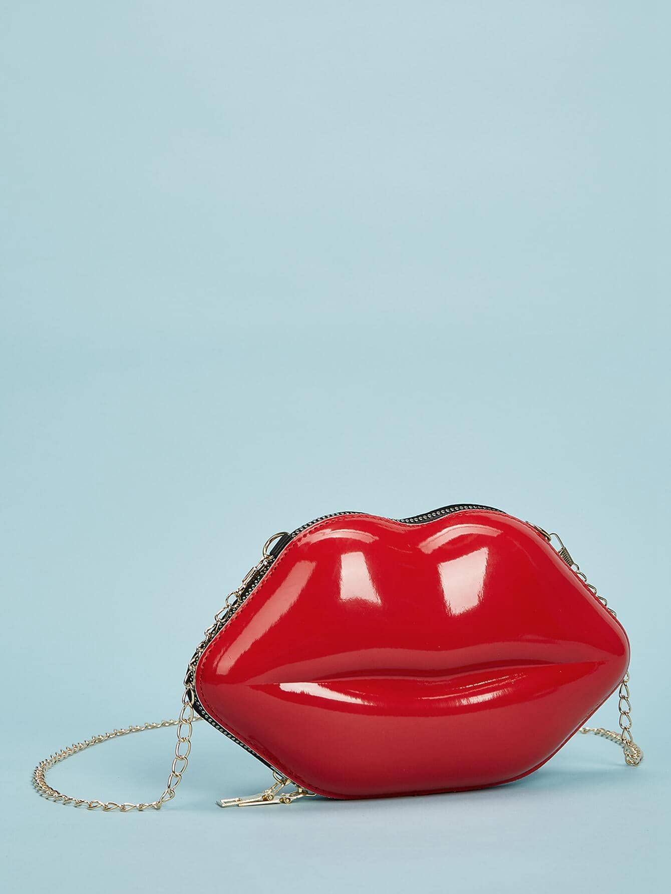 QWINEE Lip Shaped Crossbody Bag for Women - Stylish Shoulder Tote with Zipper Closure | Perfect for Daily Use, Travel, and Fashion Accessories