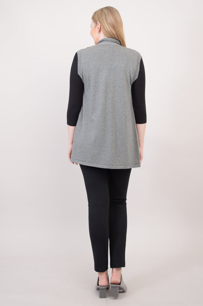 Jude Cardigan - Soft Grey Cotton Knit Sweater for Women | Cozy Fall & Winter Layering Outfit