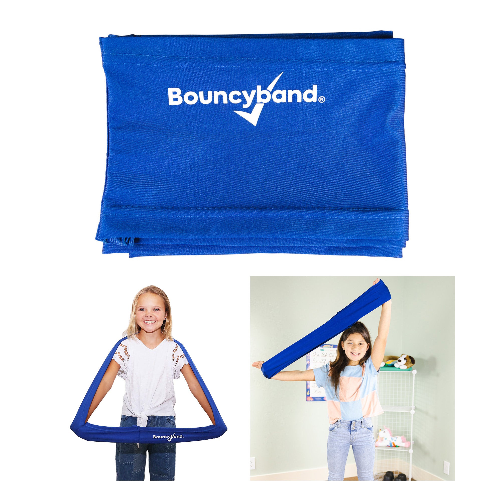 Bouncyband Calming Stretchy Band Fidget Toy for Kids & Adults - Sensory Stress Relief & Focus Tool for ADHD, Autism, Anxiety - Classroom, Office, Home Use