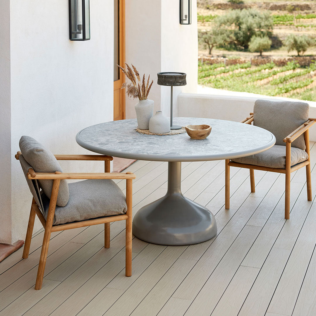Premium Glaze Outdoor Dining Table Set - Weather-Resistant Patio Furniture for Backyard, Garden & Poolside Dining - Perfect for BBQs, Parties & Al Fresco Meals