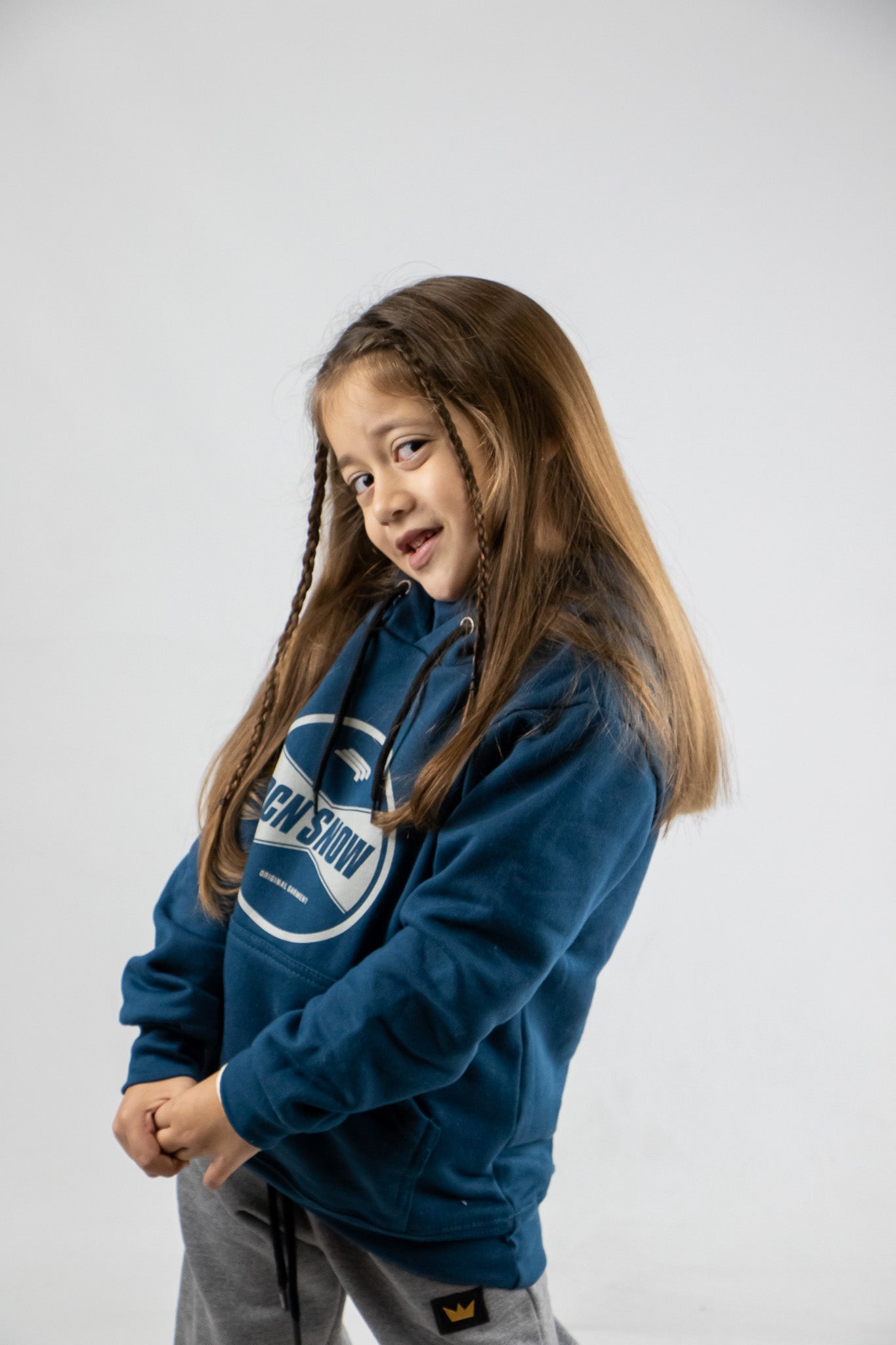 Original Ocn KIDS Kangaroo Hoodie - Blue Oil JJ Design | Comfortable Kids Pullover for School, Playdates & Outdoor Activities