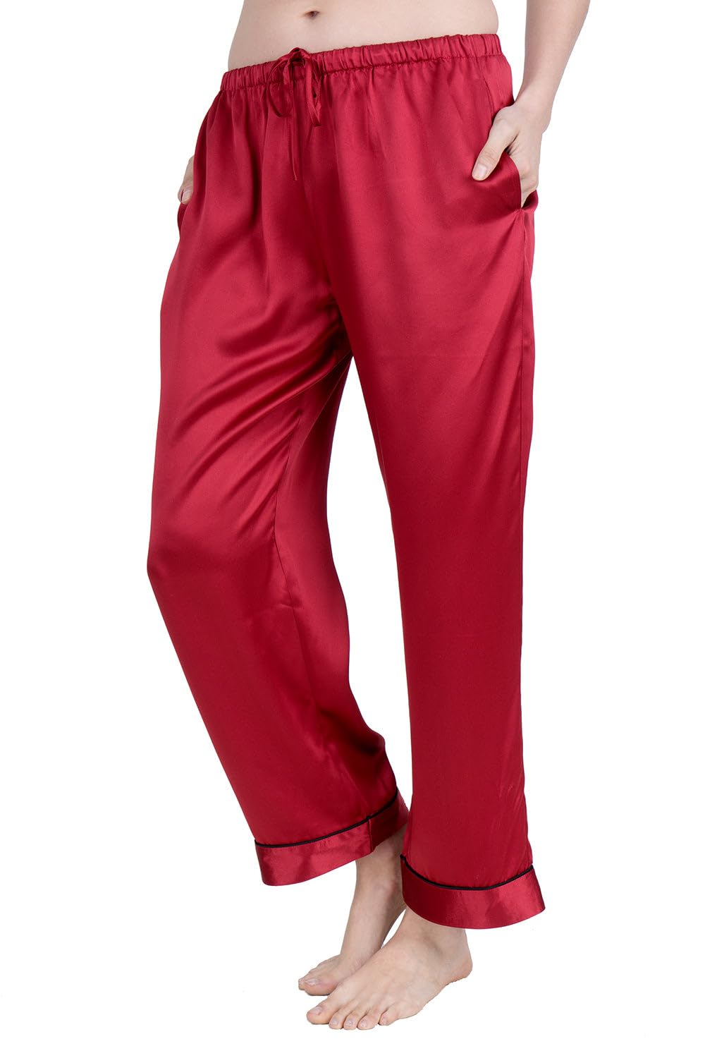 Luxury 100% Mulberry Silk Pajama Pants for Women - Soft & Breathable Sleepwear for Comfortable Nights & Relaxing at Home