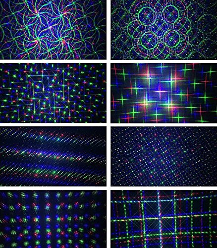 LedMall Motion 8-in-1 RGB Outdoor Christmas Laser Light Projector with Remote Control & Security Lock - Perfect for Holiday Decorations, Yard Lighting, and Home Security