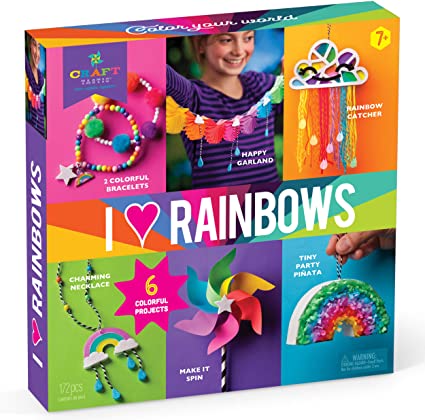 Craft Tastic I Love Rainbows DIY Craft Kit for Kids - Rainbow Themed Art Projects for Creative Play & Birthday Party Activities