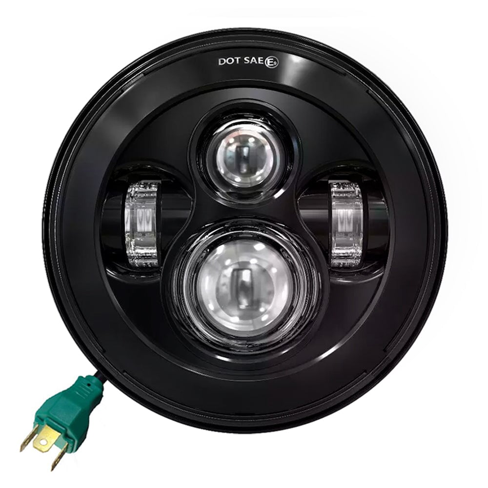 7 LED Headlight Kit for Harley Davidson & Indian Motorcycles - Generation I Black Eagle Lights | High Visibility Motorcycle Headlight for Night Riding & Off-Road Adventures