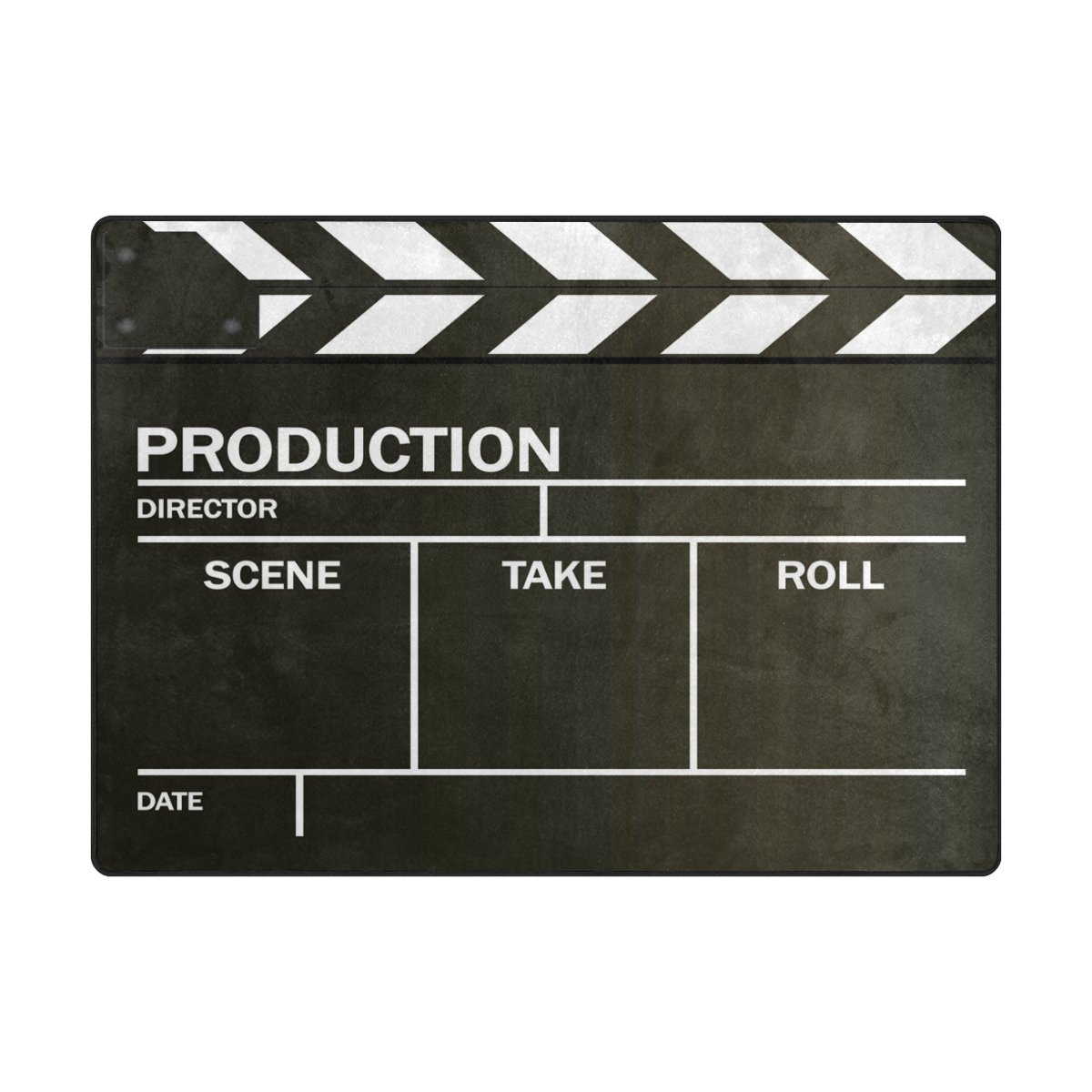 ALAZA Black Movie Clapper Board Area Rug - 5'3