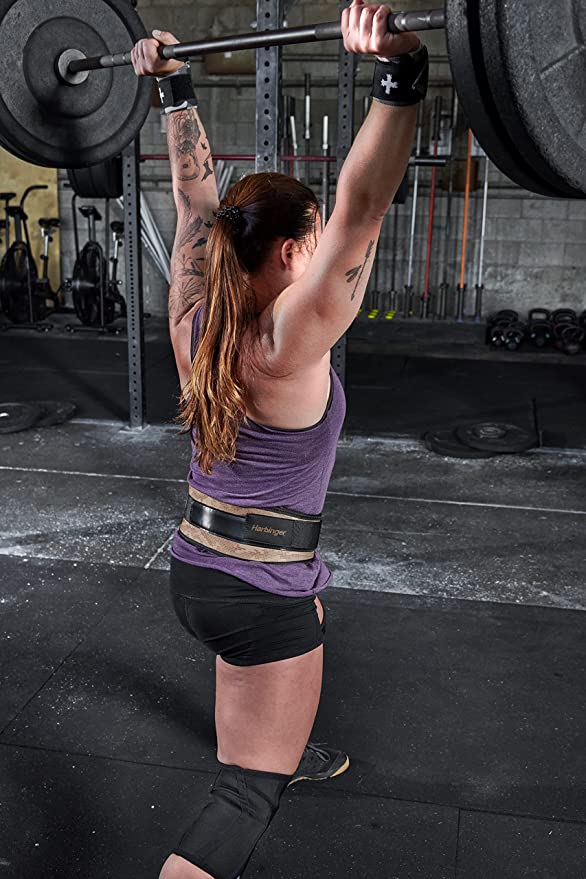Harbinger Unisex 4.5-Inch Foam Core Weightlifting Belt - Tan Camo for CrossFit, Powerlifting & Gym Training